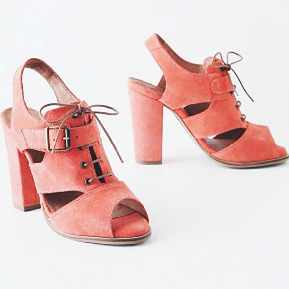 Schuler & Sons Philadelphia Shoes - Anthropologie Schuler & Sons Floridian Coral Heels